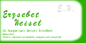 erzsebet weisel business card