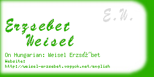 erzsebet weisel business card